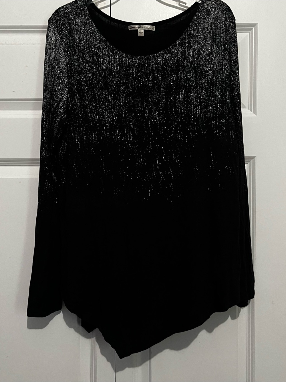 Seven7 Black Long Sleeve Top